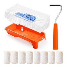 Paint Roller Kit 2 Inch 15 Pack Small Paint Roller Kit Microfiber Roller Covers