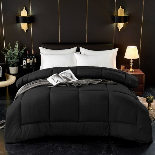 Plain quilted duvet bedspread - duvet,
