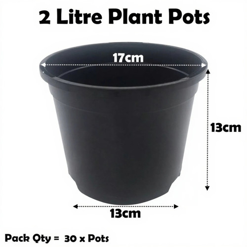 Litre black plant pots - litre,