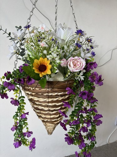 Artificial hanging basket faux - artificial,