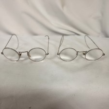 2 Antique Pair Wire Rimmed