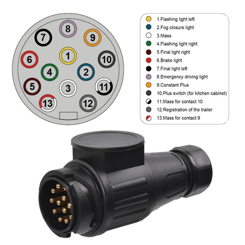 13pin 12v trailer plug - 13pin,