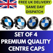B M W ALLOY WHEEL CENTRE HUB CAPS E30,E36,E46,E92 68mm 1/3/5/6/7