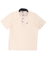 AUSTRALIAN L'ALPINA Mens Polo Shirt IT 50 Medium White Polyester AY11