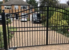 Brand New Wrought Iron Driveway Gates 5ft Rising To 6ft