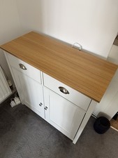 Painted Oak Side Board With 2