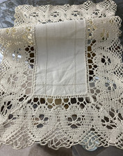 PRETTY VINTAGE CREAM LINEN