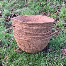 Pack of 5 Round Coco Garden Hanging Basket Planter Liners (25cm / 10 Inch)