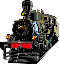 Vinyl Sticker steam train