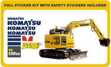 Komatsu PC138US - 11 Digger Sticker / Decal Kit . Safety Stickers Included