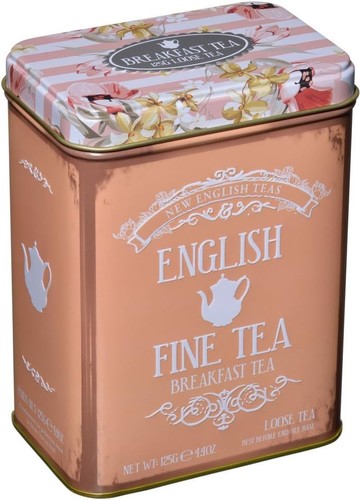 Vintage floral tea tin 125g - vintage,