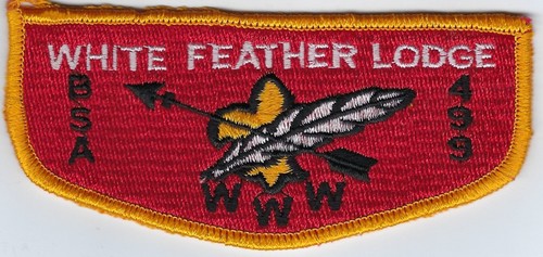 Boy scout flap white - scout,