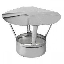 Stainless Steel Chimney Cowl Rain Cover Protector Stove Cap Top Burner Pipe Pot