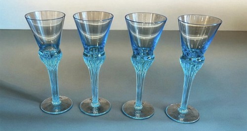 Blue vintage style wine - blue, vintage-style