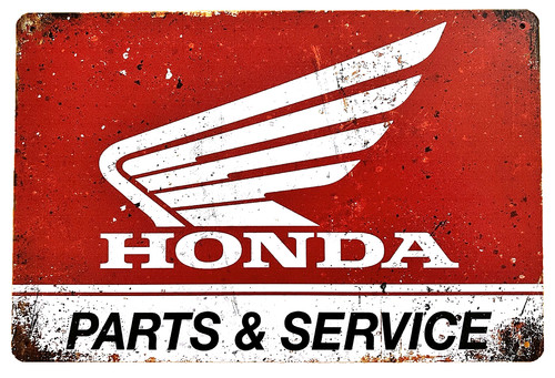 Honda parts tin - honda, (gold