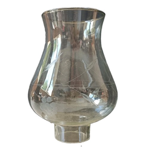 Vintage glass oil lamp chimney - vintage,