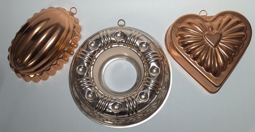 Vintage copper jelly molds - vintage,