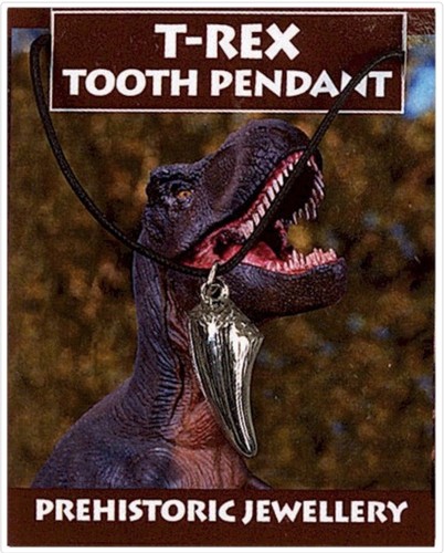 Rex dinosaur tooth silver - dinosaur,