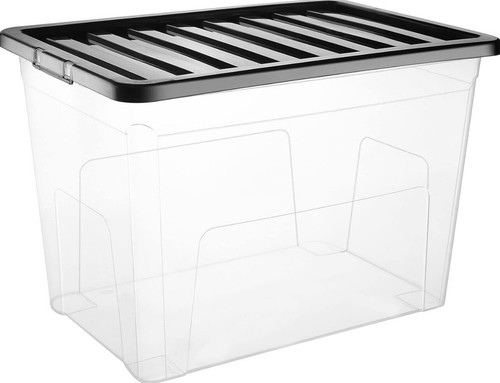 Clear plastic storage boxes - clear,