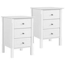 2pcs Bedside Table with 3