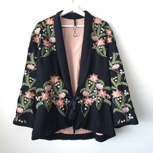 Zara embroidered black boho - zara,