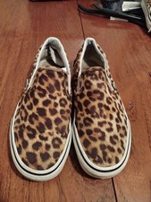 A Pair Of Leopard Print Vans Size UK 5 In Good Condition