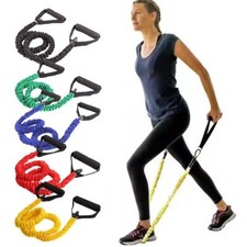 Resistance Bands Elastic Yoga Pull Rope with Handle Exercise Cord Stretch Bands
