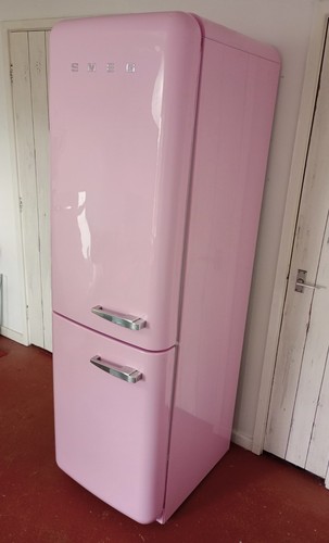 Smeg retro pink fridge - retro, fridge/freezer