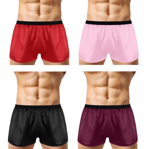 Men satin boxer - satin, shorts