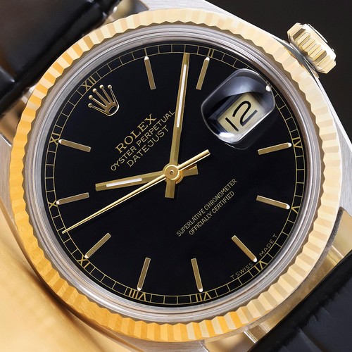 Rolex mens datejust - mens, 18k