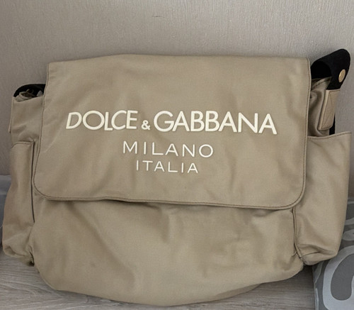 Dolce gabbana beige nylon logo - dolce&gabbana,