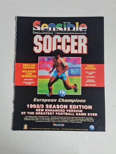 Sensible soccer rare atari - rare, st