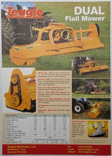 Teagle dual flail mower - teagle, single
