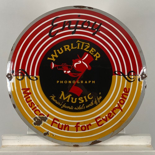 Wurlitzer advertising sign - -,
