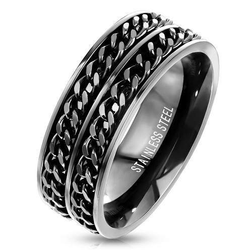 Mens black stainless steel - mens,