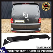 REAR TWIN BARN DOOR ROOF SPOILER FOR VW TRANSPORTER T5 T5.1 T6 T6.1 GLOSS BLACK