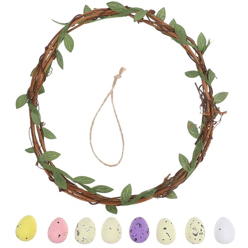 Reusable spring rattan wreath - reusable,