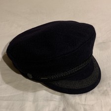 Vintage Royal Navy Wool Imper Camaret Breton Boatman’s Cap, Blue. UK 7,  57 cm