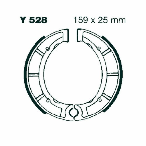 Pair brake jaws ebc - brake,