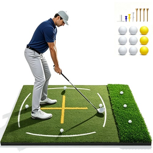 Golf mat with - turf,