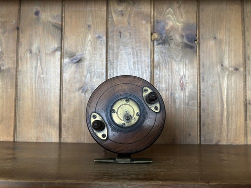 Vintage wooden fishing reel - vintage,