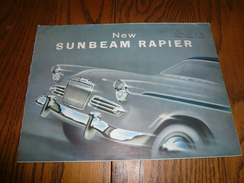 Sunbeam rapier sales - sales, brochure