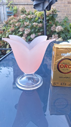 Vintage glass pink frosted - vintage,