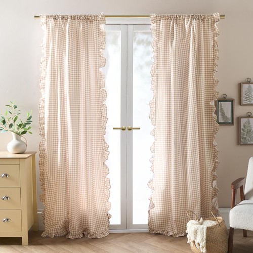 Ohs gingham frill voile - voile, net