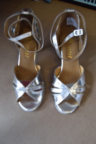 Silver 1st position heel - silver, 2"