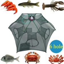 Trap Cast Dip Cage Foldable Fishing Bait Net Crab Fish Minnow Crawdad Shrimp uk