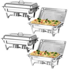 2/4/6 Sets 9L Stainless Steel Chafer Chafing Dish Buffet Bain Marie Food Warmer