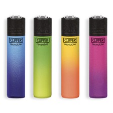 48 Accendini CLIPPER LARGE METALLIC 4 + BW NUOVA COLLEZIONE