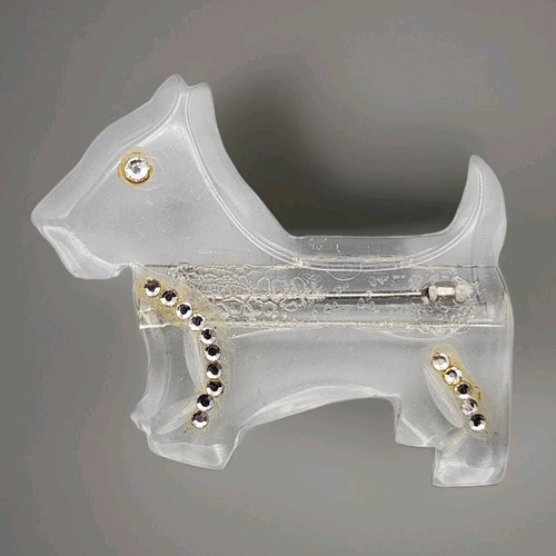 Vtg lucite scottie westie - lucite,