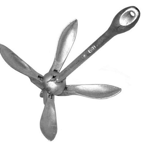 Galvanised folding anchor